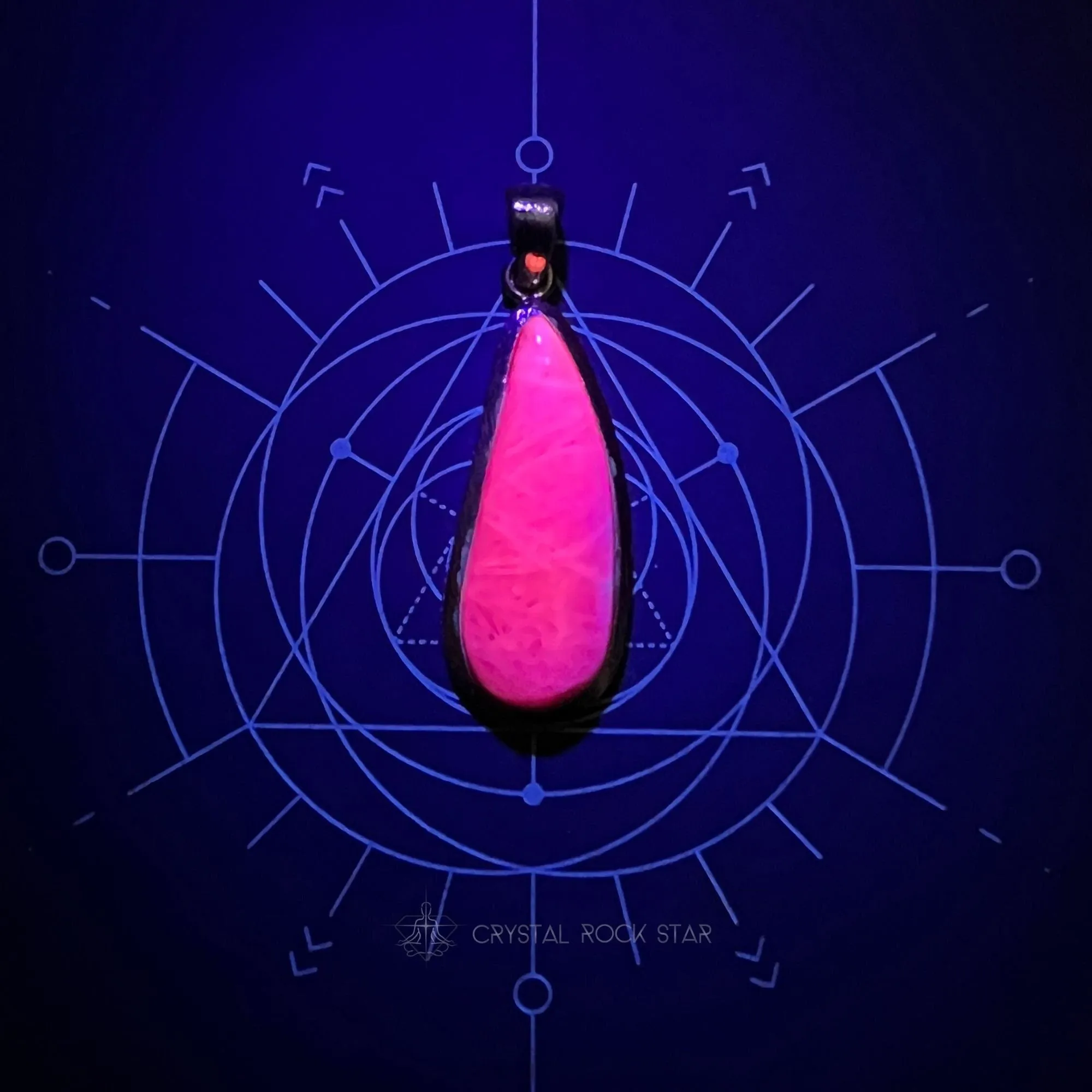 Eternal Flame Tugtupite Fluorescent Pendant