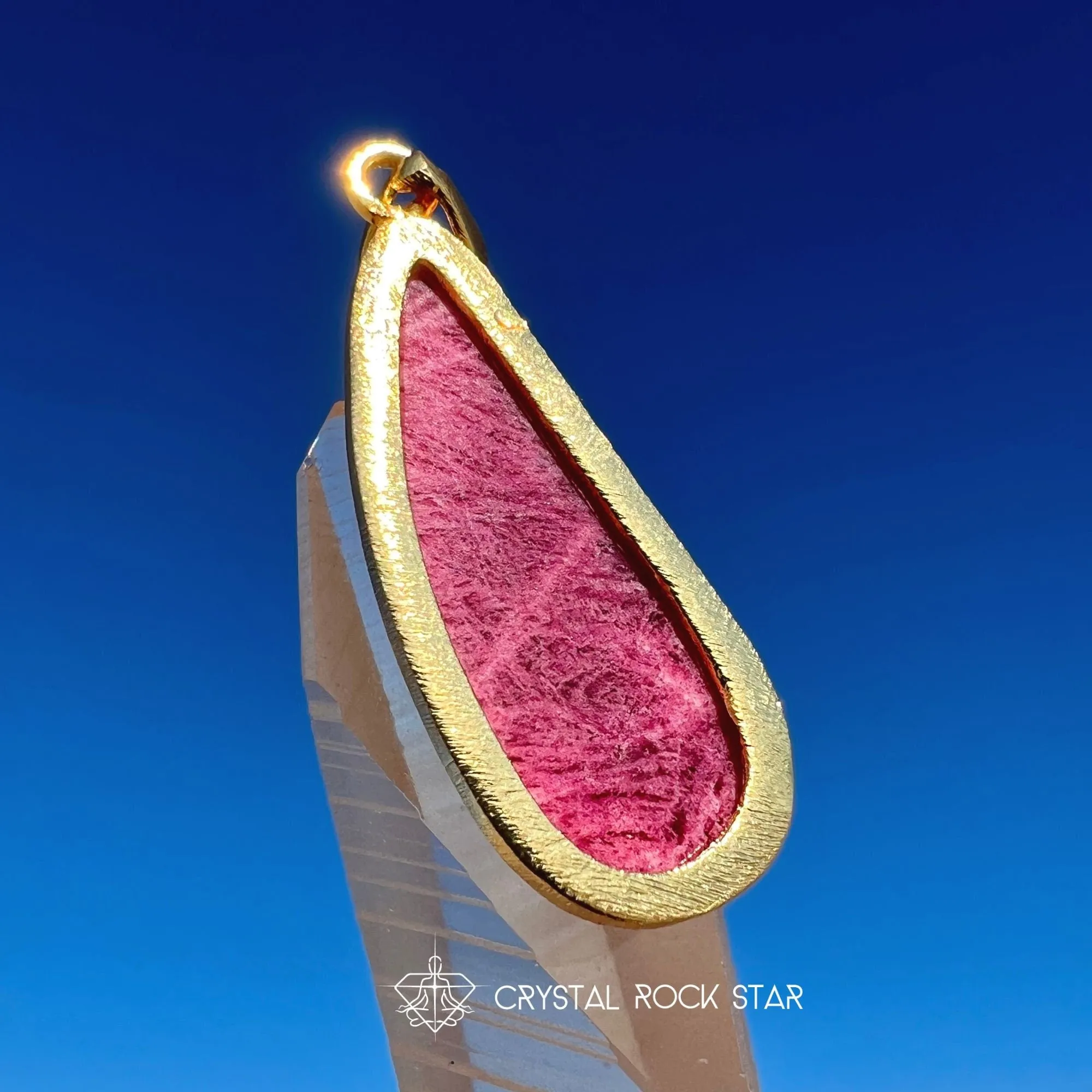 Eternal Flame Tugtupite Fluorescent Pendant