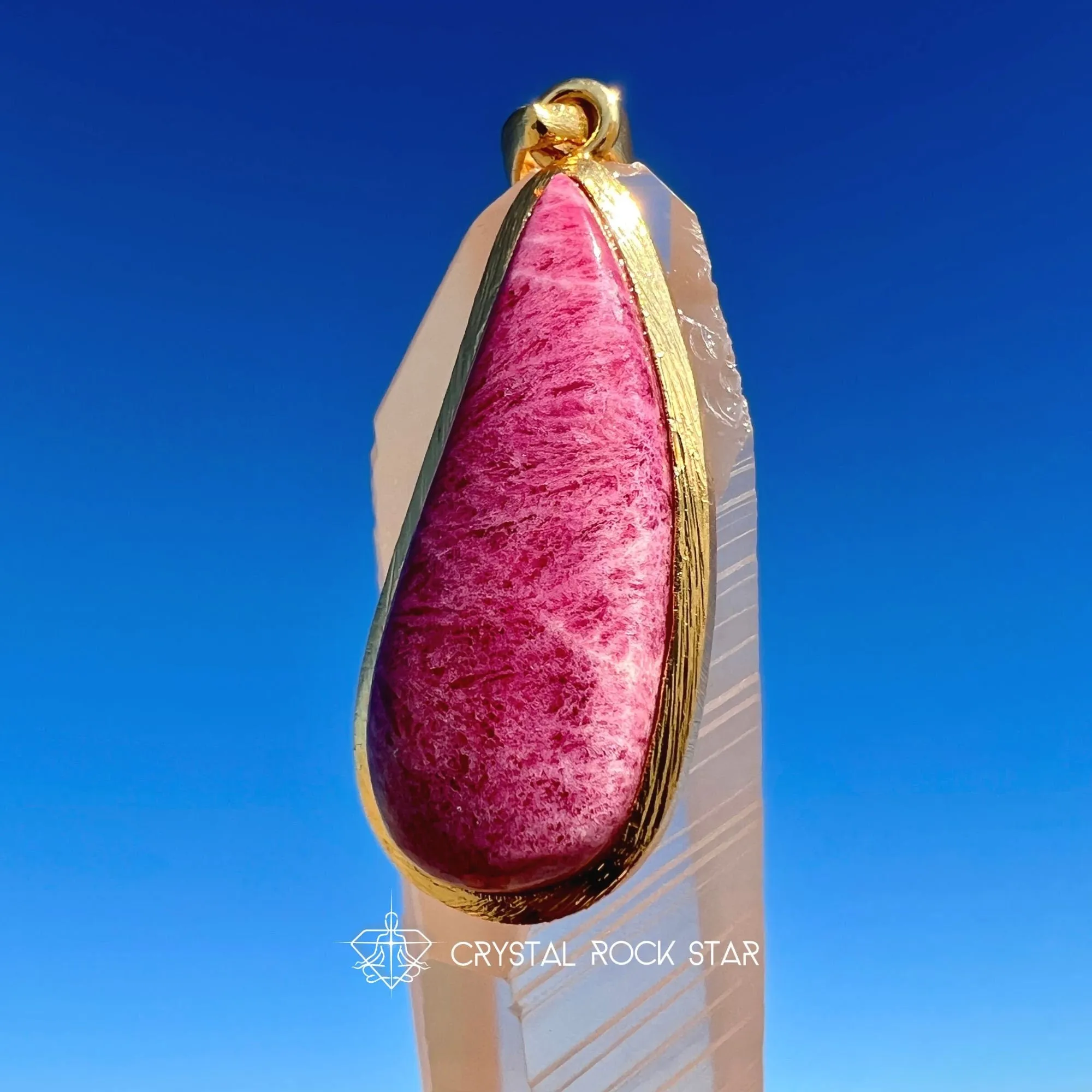 Eternal Flame Tugtupite Fluorescent Pendant