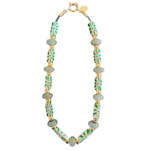 Evil Eye Beaded Necklace Jade