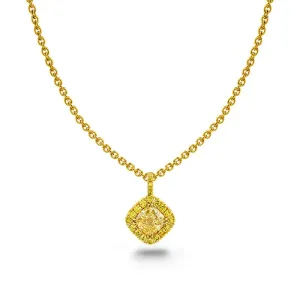 Fancy Yellow Diamond Necklace
