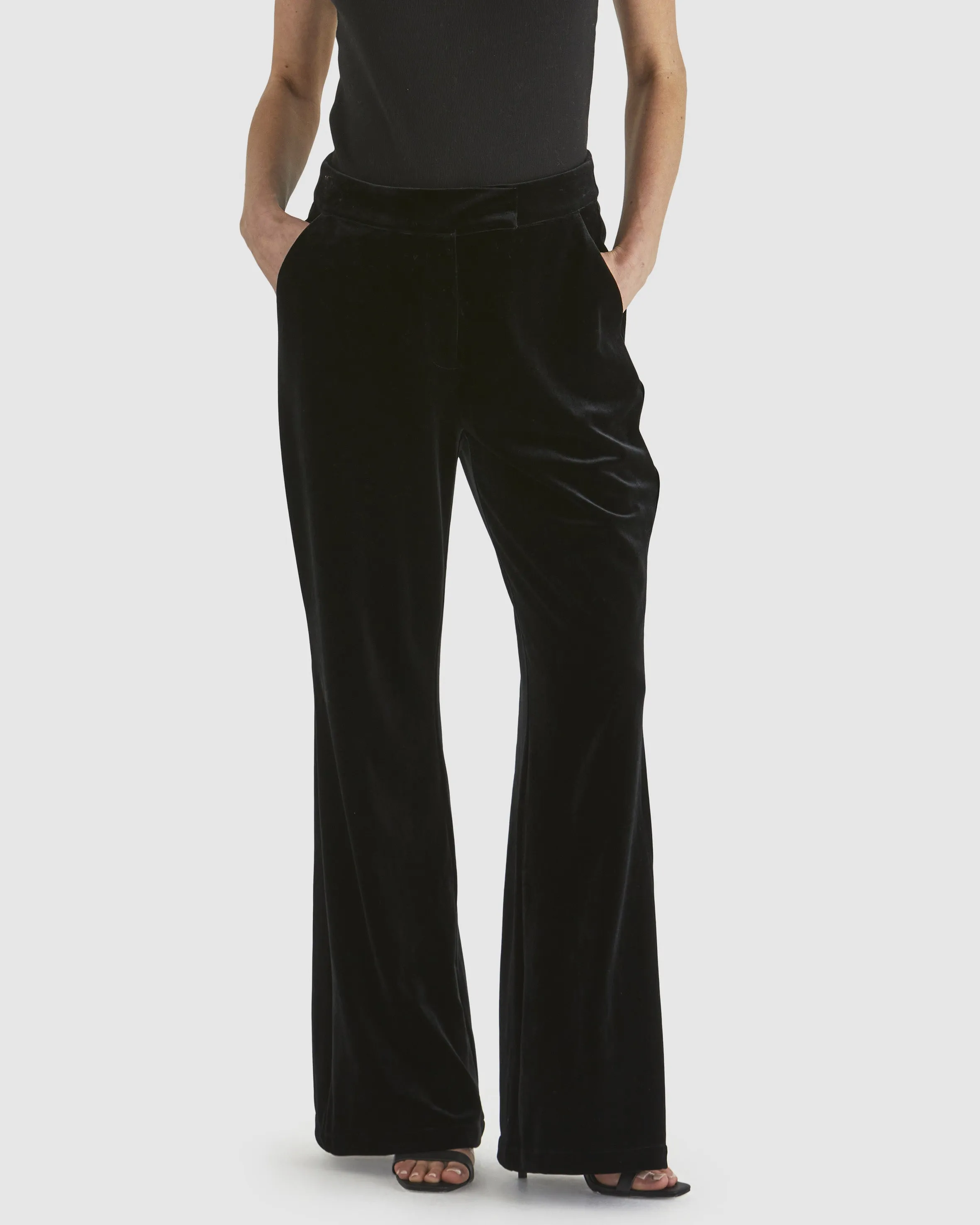 Fate   Becker Mustang Sally Velvet Pant - Black