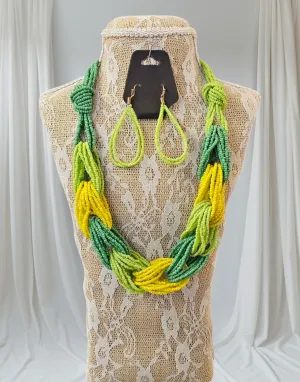 FINAL SALE was $26.99 -  2 - Colorways - Fun Chunky Beaded Necklace with Earrings