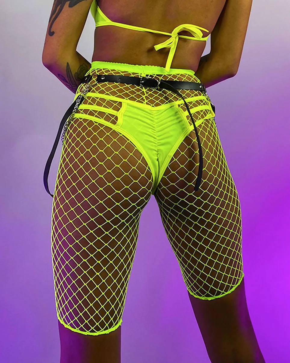 Fishnet Biker Shorts