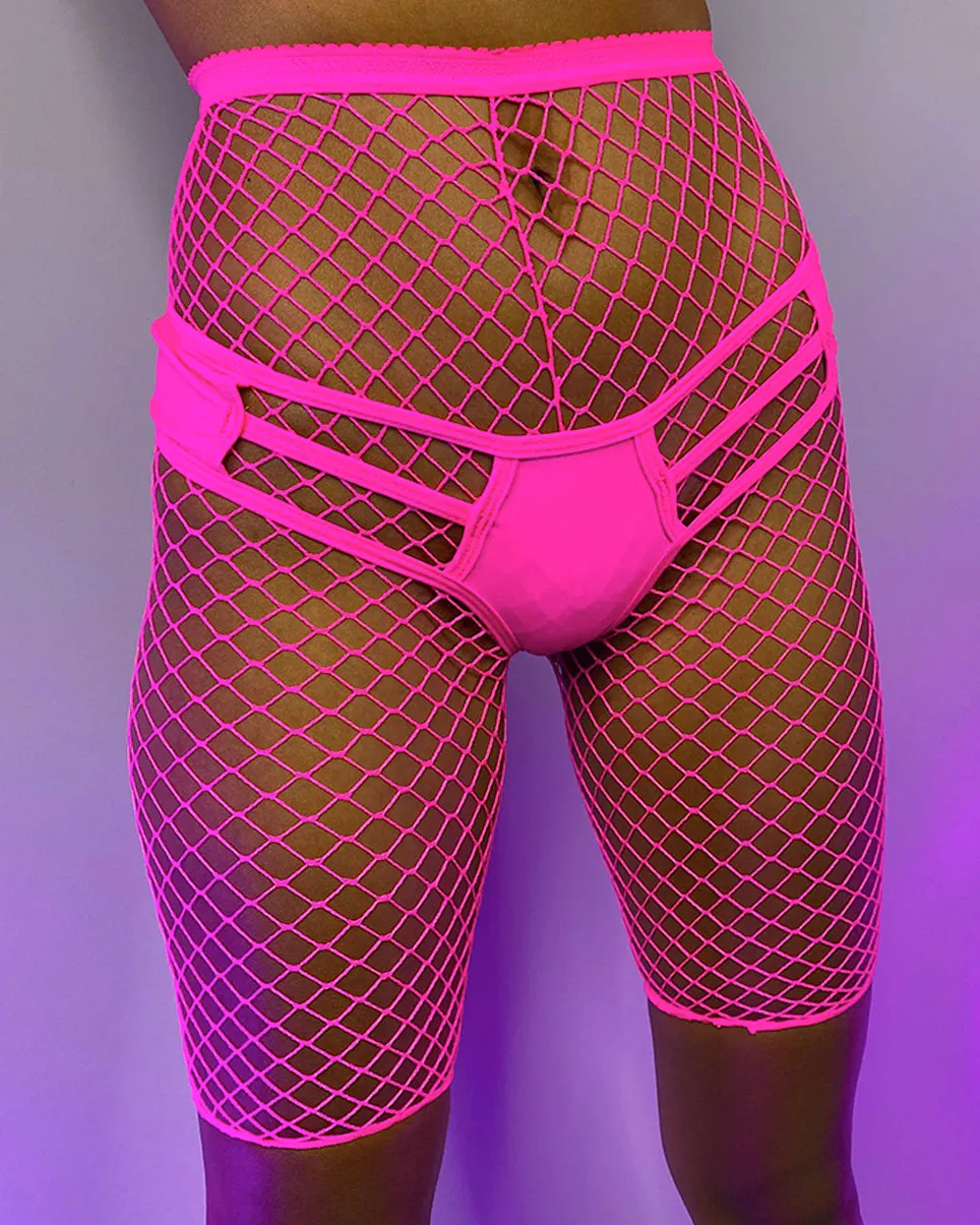 Fishnet Biker Shorts