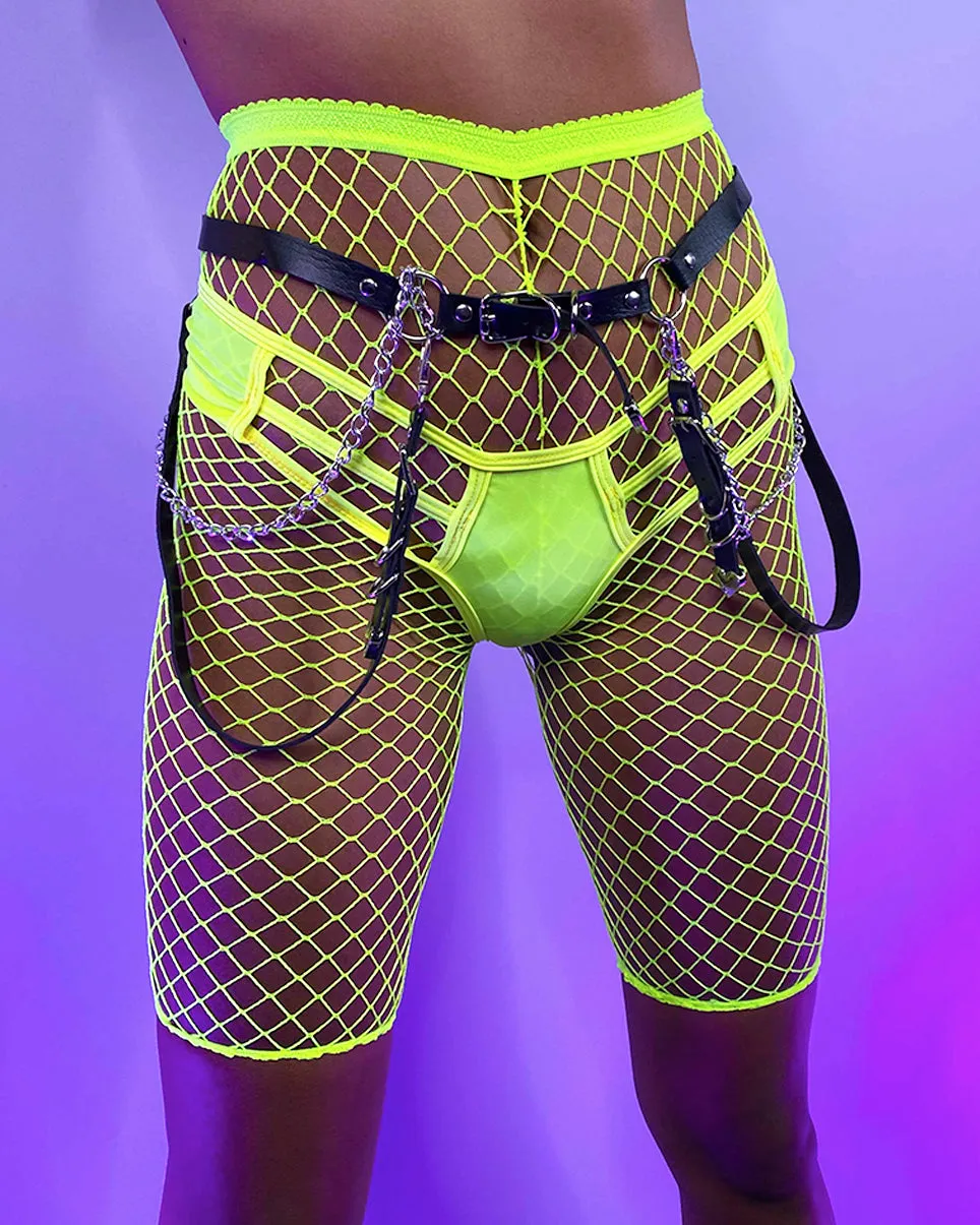 Fishnet Biker Shorts