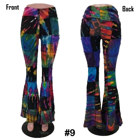 Flare Patchwork Bell Bottom  Pants
