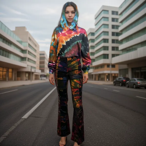 Flare Patchwork Bell Bottom  Pants