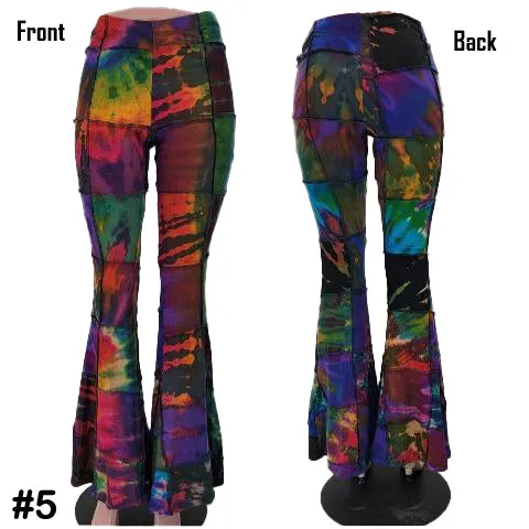 Flare Patchwork Bell Bottom  Pants