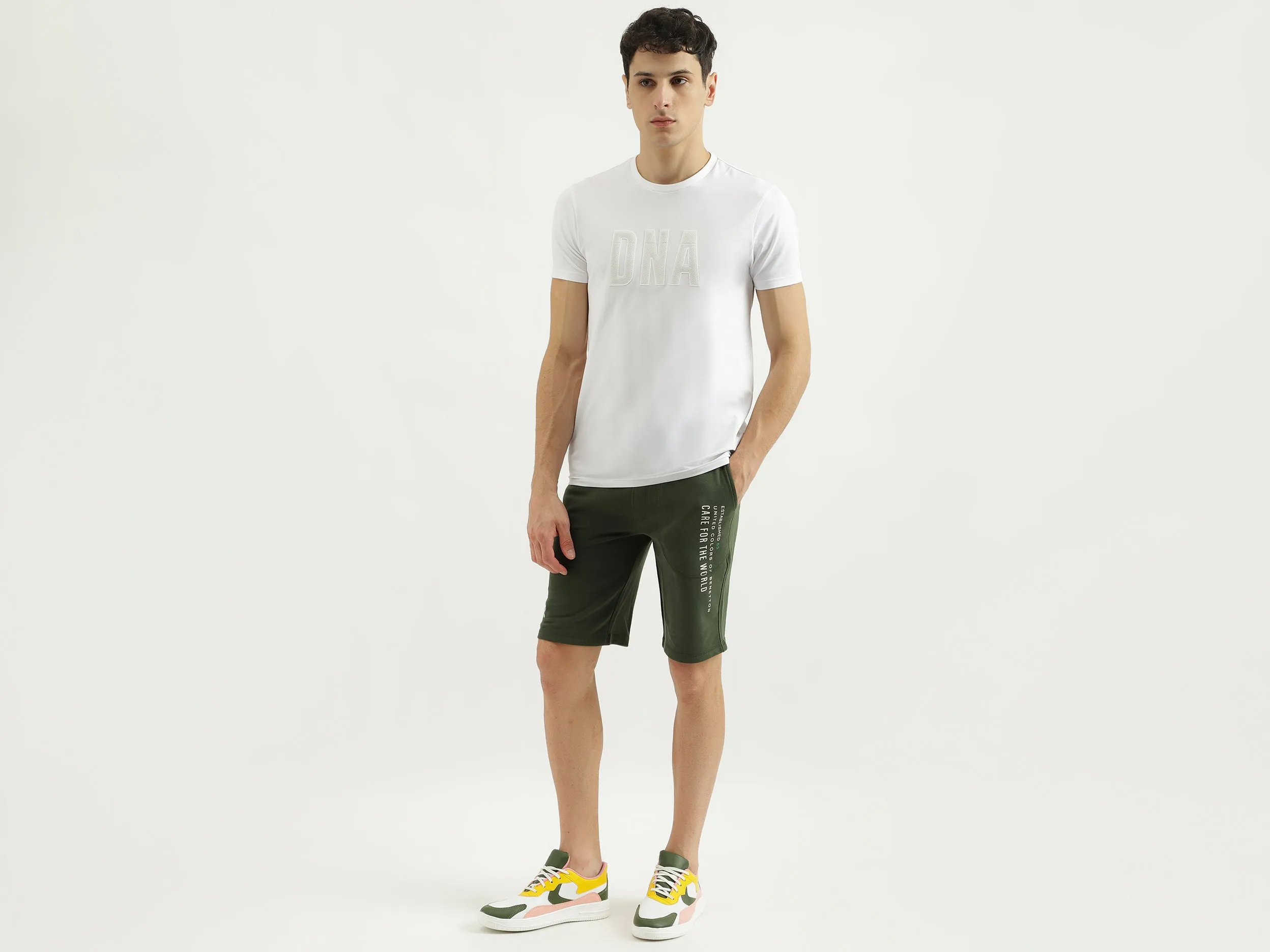 Flat Lock Detail Regular Fit Shorts