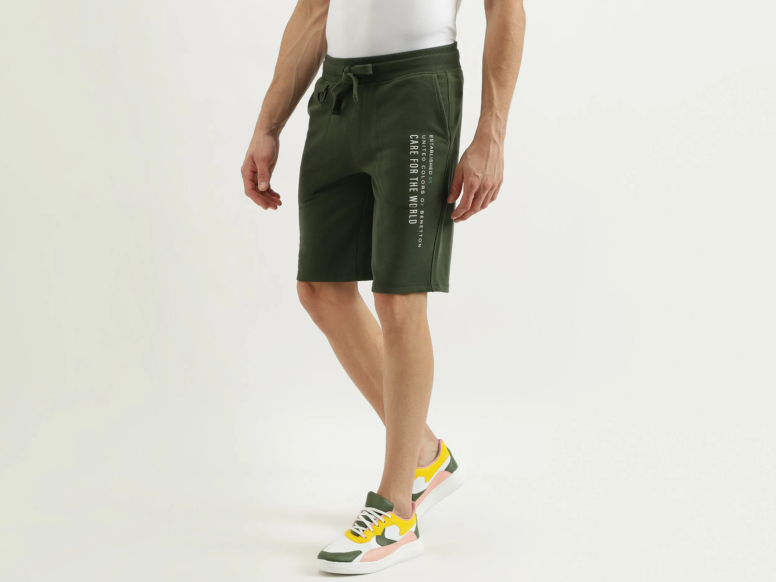Flat Lock Detail Regular Fit Shorts