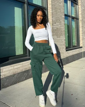 Fleece Lined Cargo Sweatpants