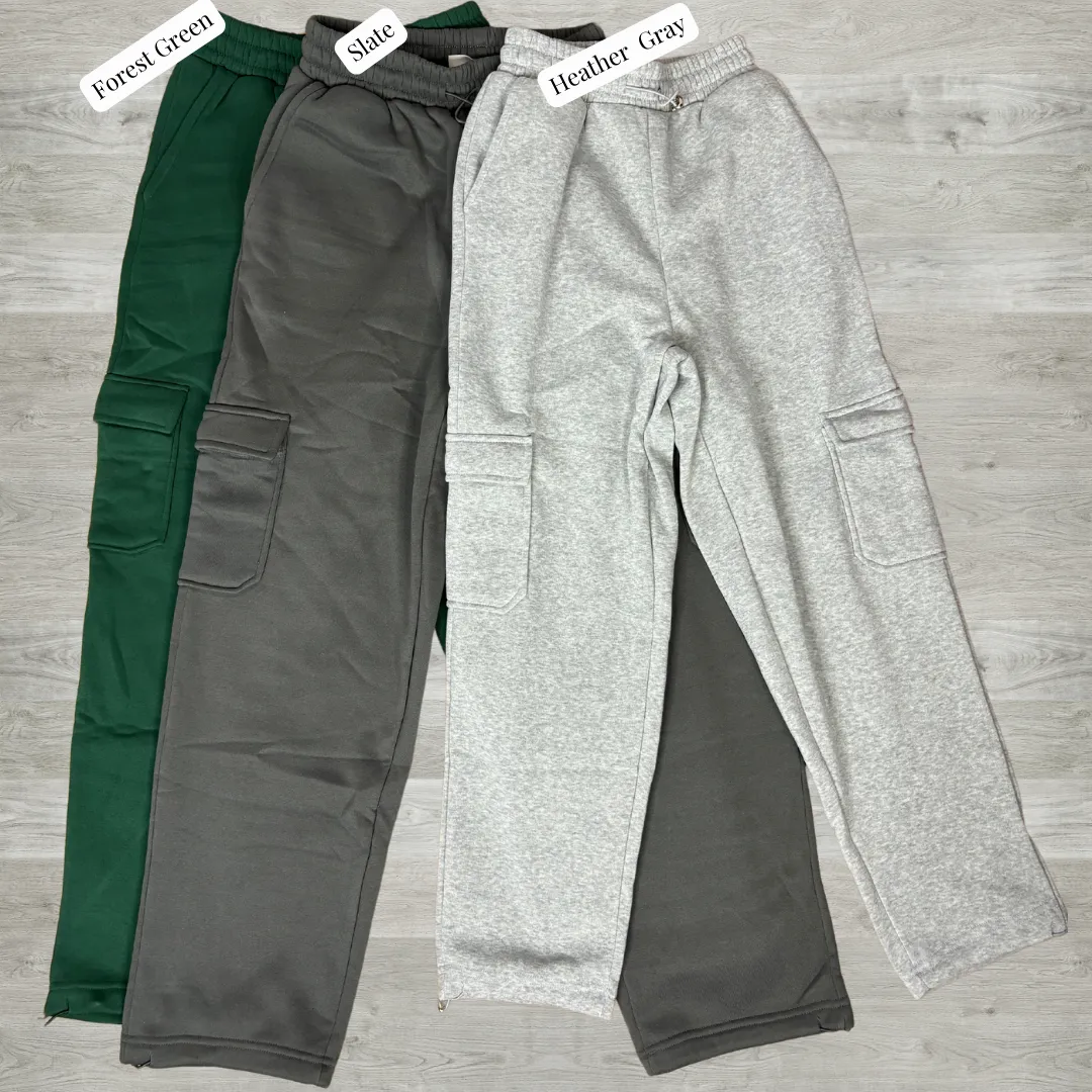 Fleece Lined Cargo Sweatpants