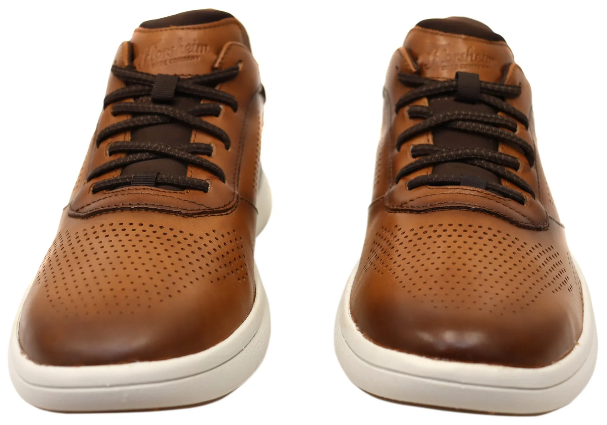 Florsheim Mens Leather EE Extra Wide Fleet Perf Toe Sneakers
