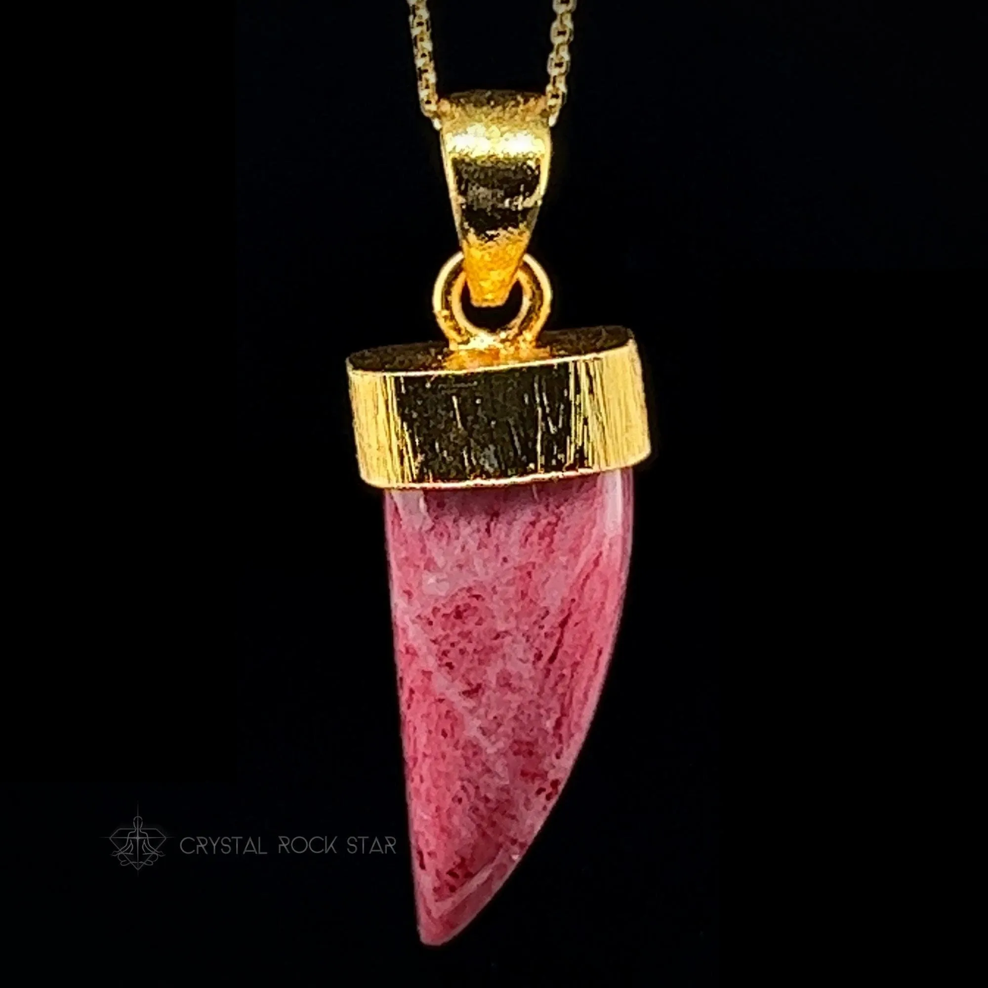Fluorescent Tugtupite Chili Pepper Pendant