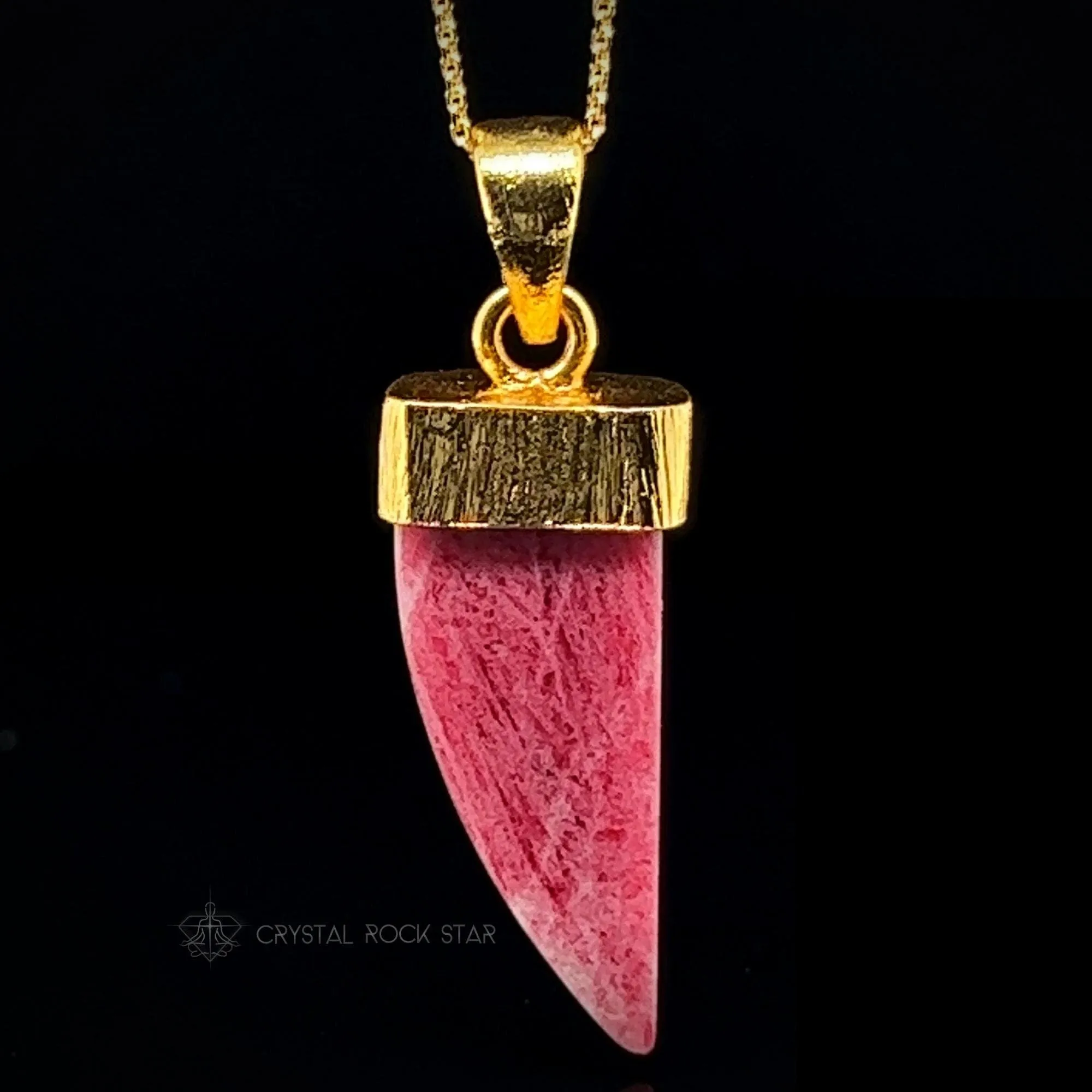 Fluorescent Tugtupite Chili Pepper Pendant
