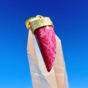 Fluorescent Tugtupite Chili Pepper Pendant