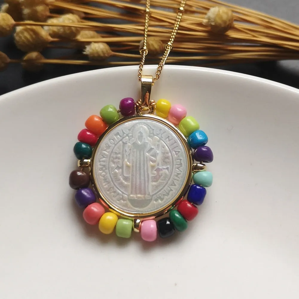 Freshwater Heart and Natural  Pearl Necklace