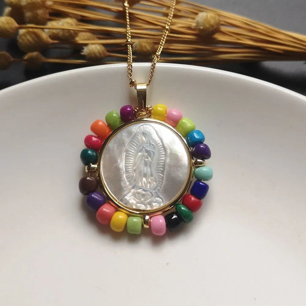 Freshwater Heart and Natural  Pearl Necklace