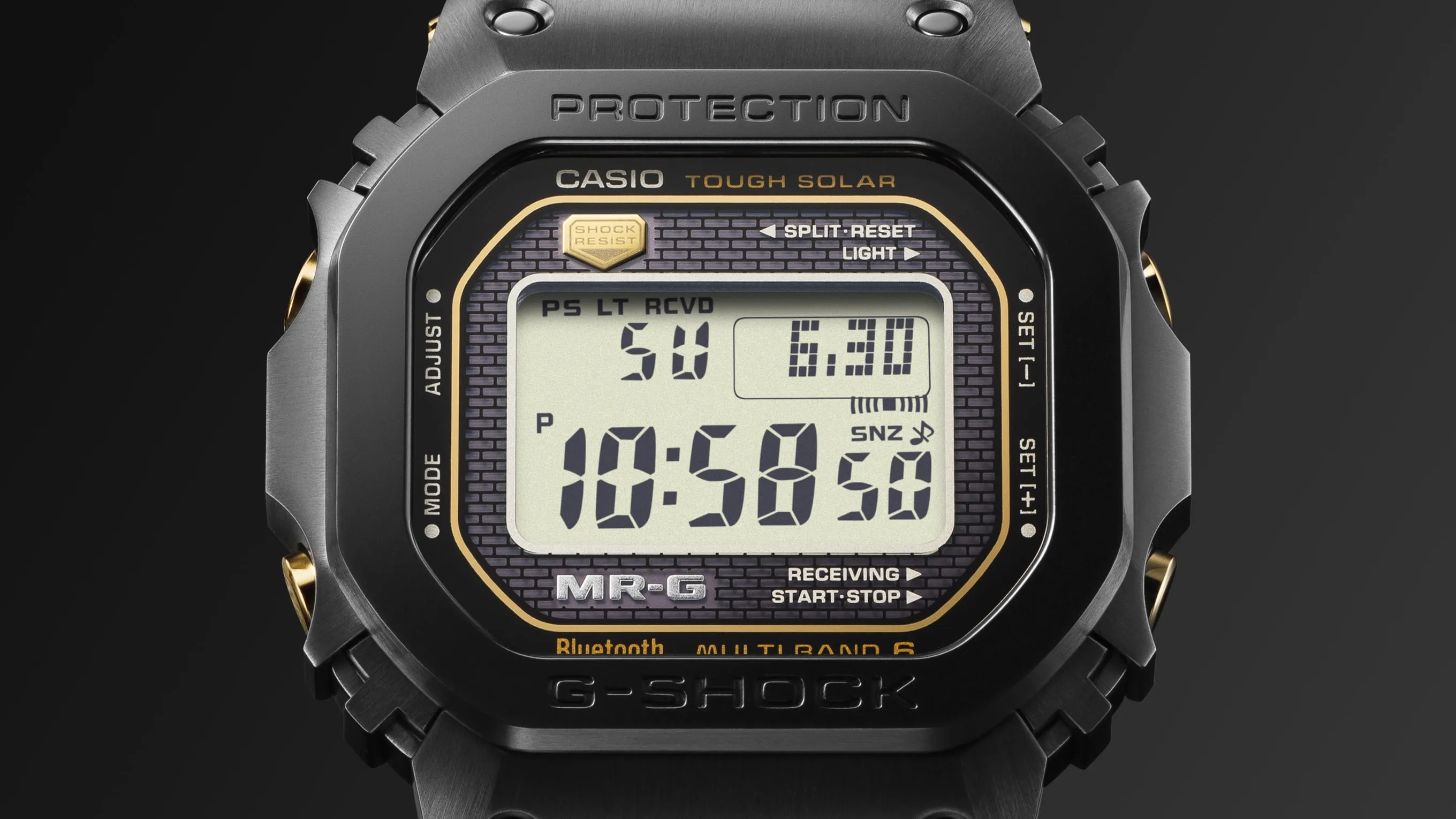 G-Shock MR-G Titanium Black Square Case Black Rubber Strap Men's Watch MRGB5000R-1
