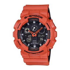 G-Shock Orange Resin Multifunction Men's Watch GA100L-4A