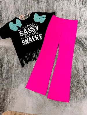 Girls Hot Pink Flares