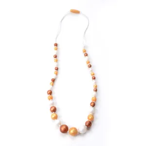 Gold & Copper Pearl Silicone Teething Necklace