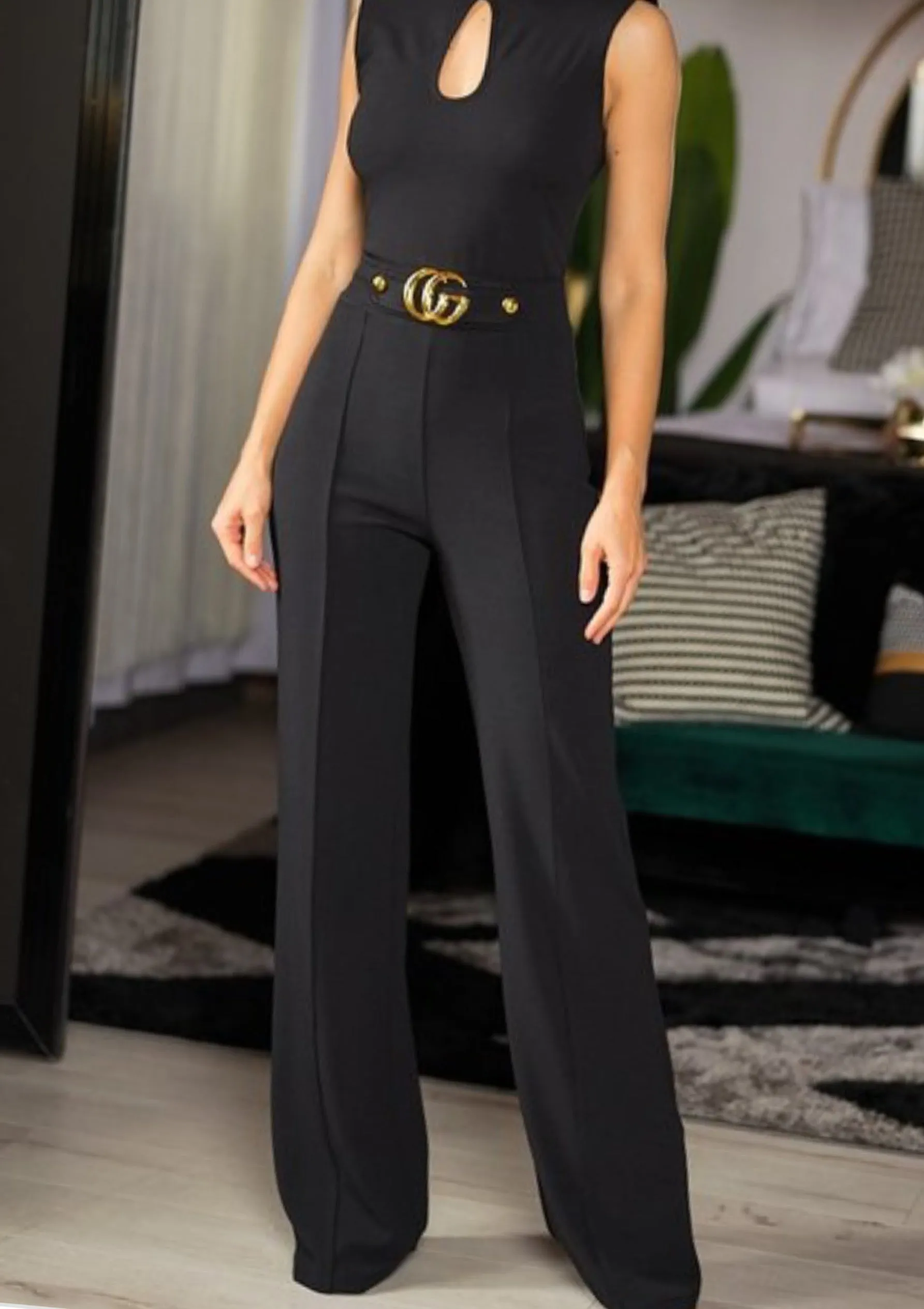 Gold CG creased Flare Pants (More Colors)
