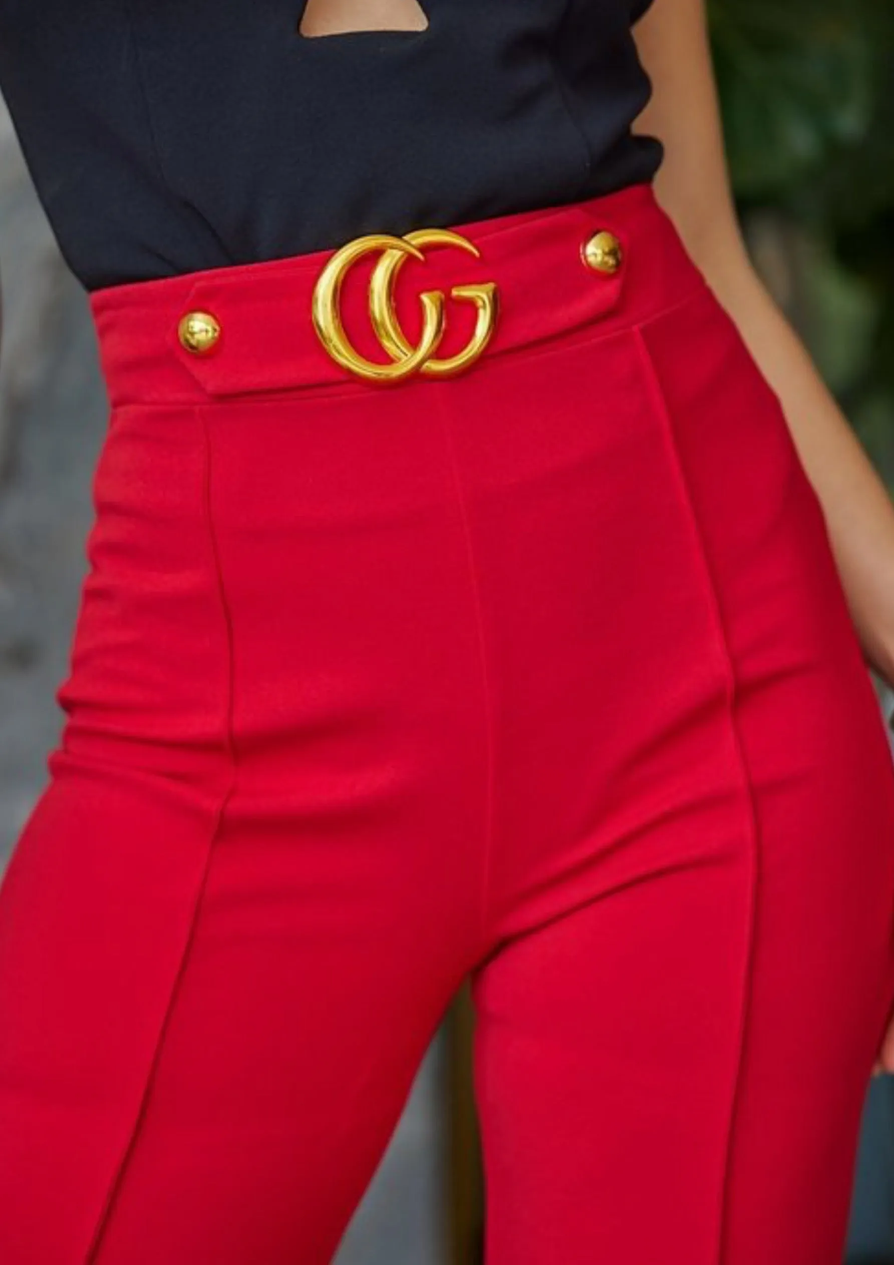 Gold CG creased Flare Pants (More Colors)
