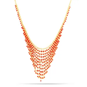 GOLD CORAL SEED BEAD  NECKLACES #FW1203321 (CF2)