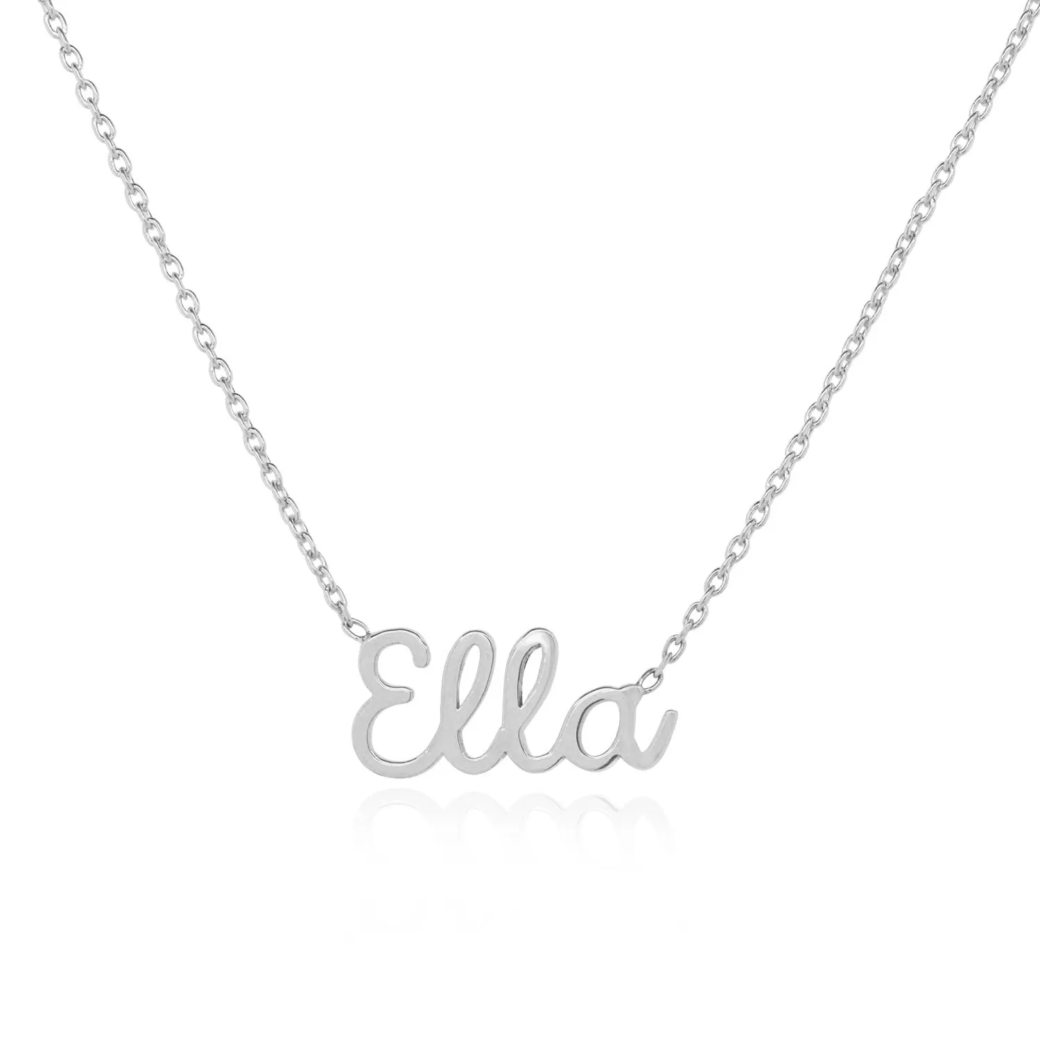 Gold Script Name Necklace