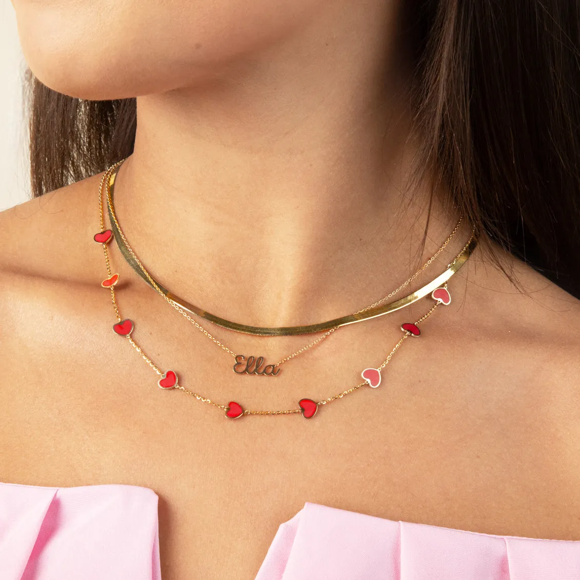 Gold Script Name Necklace