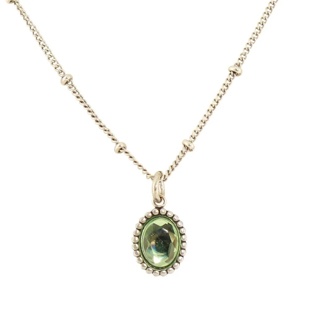 Granulated Oval Necklace: B