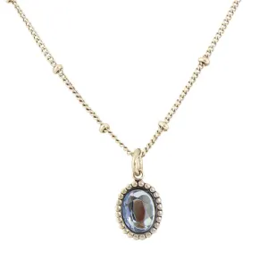 Granulated Oval Necklace: B