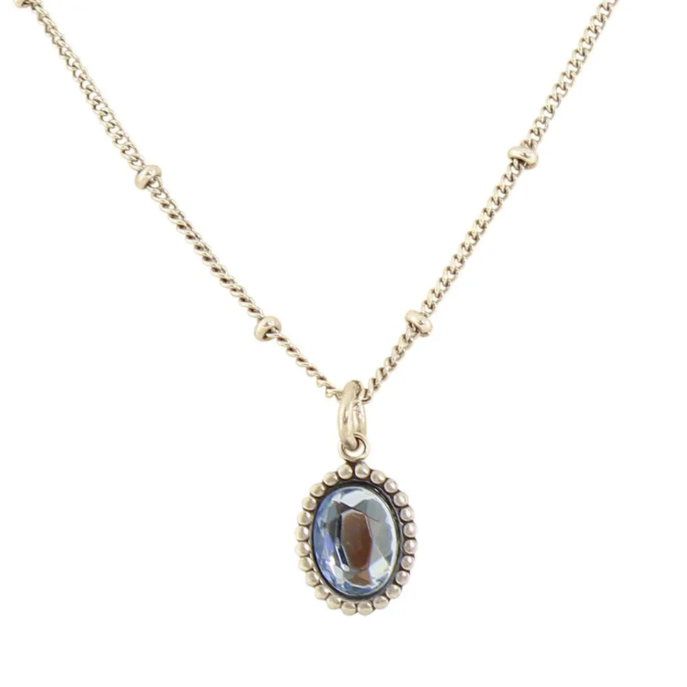 Granulated Oval Necklace: B
