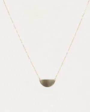 Half Moon Necklace, Gold Filled