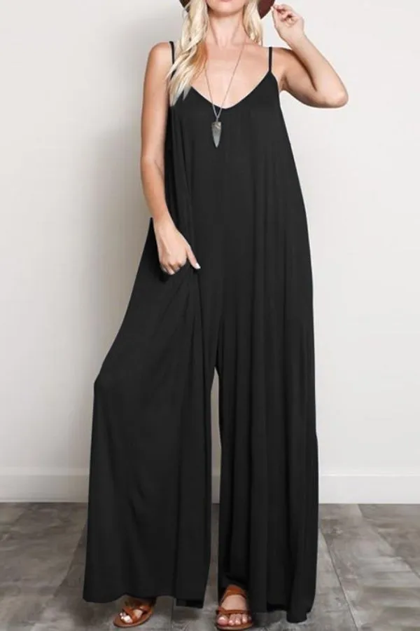 Halter Sleeveless Wide Leg Jumpsuits