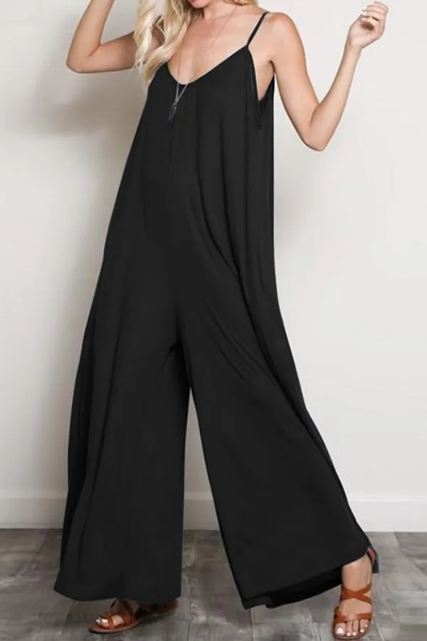 Halter Sleeveless Wide Leg Jumpsuits