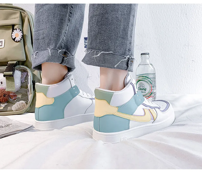 High top macaron sneakers  KF81038