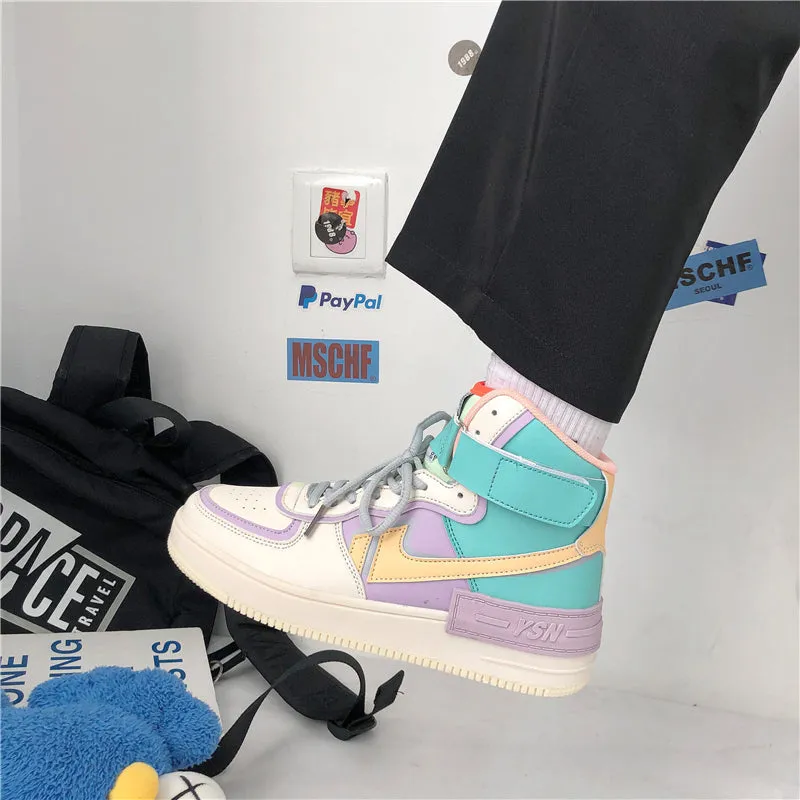 High top macaron sneakers  KF81038