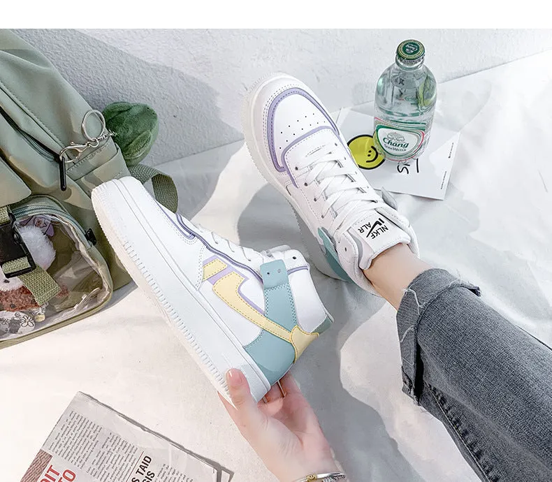 High top macaron sneakers  KF81038