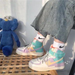 High top macaron sneakers  KF81038