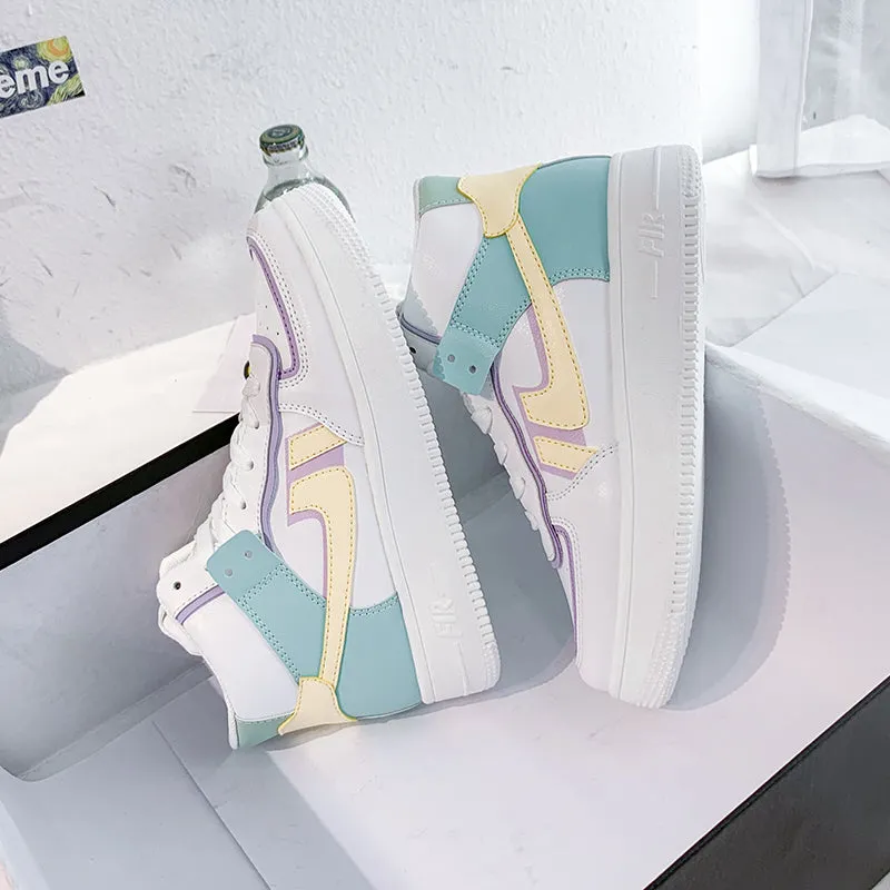 High top macaron sneakers  KF81038