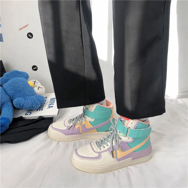 High top macaron sneakers  KF81038