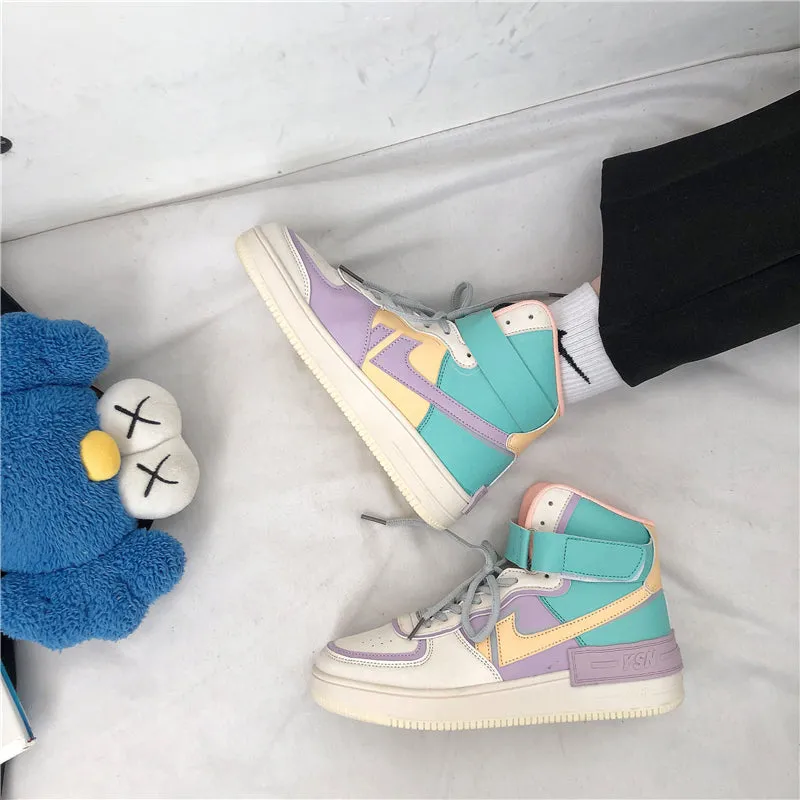 High top macaron sneakers  KF81038