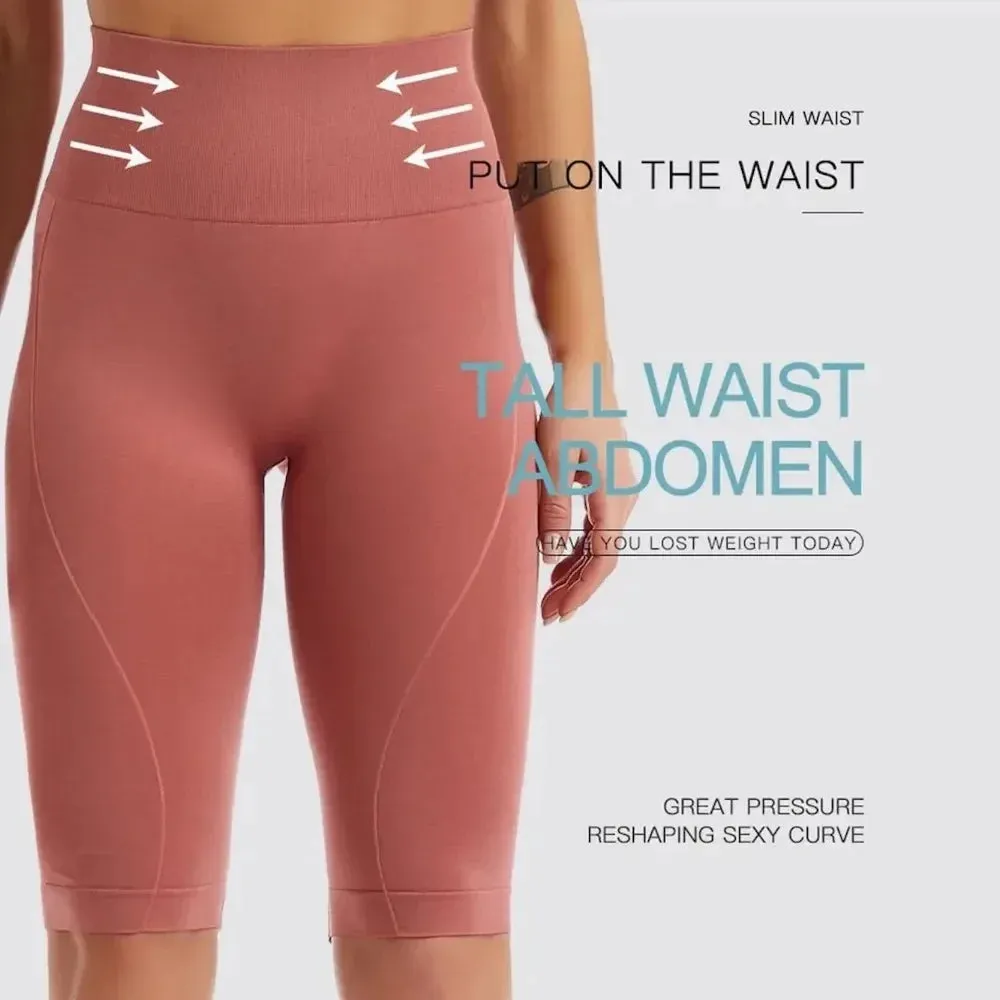 High-Waist Women’s Biker Shorts - Naked Feel, Tummy Control, Push-Up Yoga Leggings for Workout, Running, and Fitness