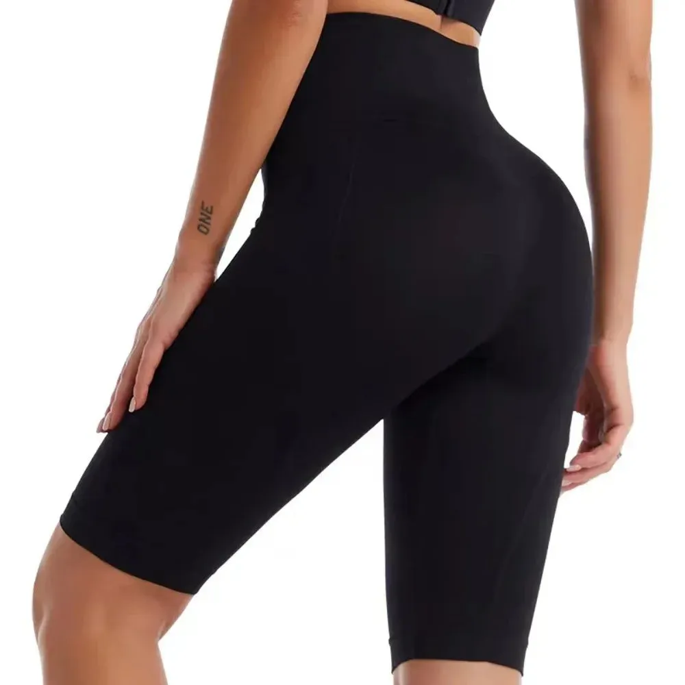High-Waist Women’s Biker Shorts - Naked Feel, Tummy Control, Push-Up Yoga Leggings for Workout, Running, and Fitness