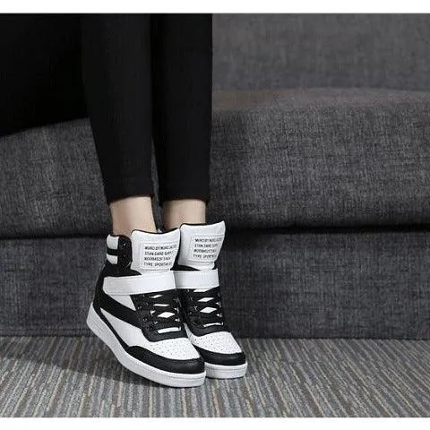 Inner increase high-top sneakers