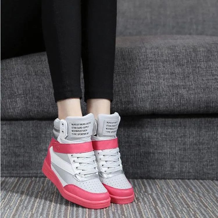 Inner increase high-top sneakers