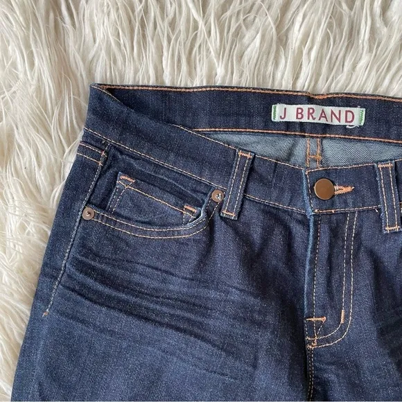 J Brand Bermuda #925 Blue Ink Wash Denim Raw Hem Jean Shorts EUC Size 26